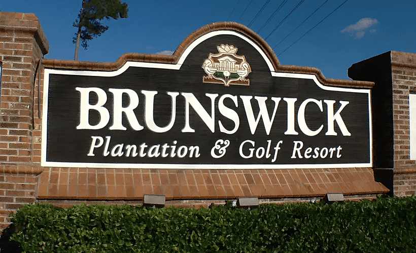 Brunswick Plantation welcome sign